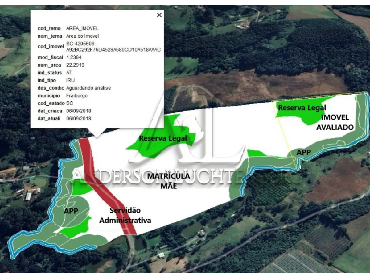 LOTE 001 - Terreno rural, sem benfeitorias, com área de 45 mil m² - Fraiburgo/SC